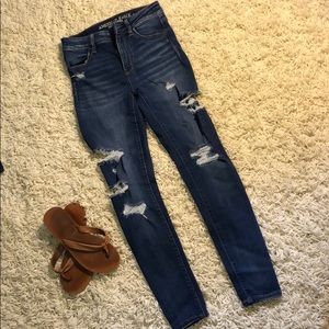 American Eagle Jeans Rips on Sides (Super Stretch)